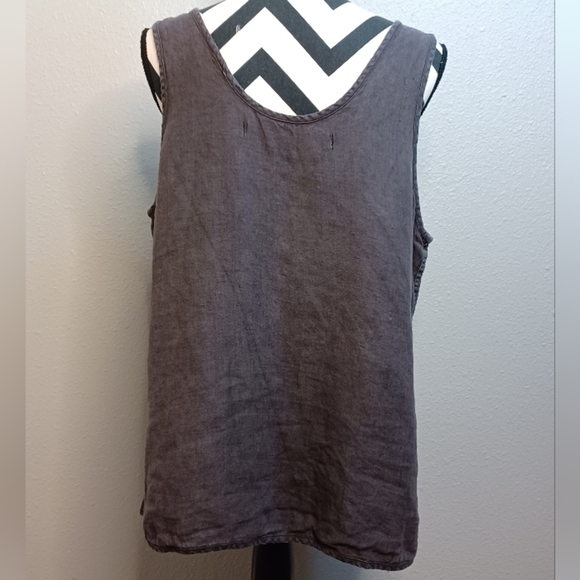 Cynthia Ashby Lagenlook Boho 100% Linen Sz L Tunic Tank - Picture 7 of 13